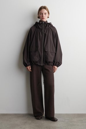 COS Technical Hooded Parka Jacket in Brown - Women