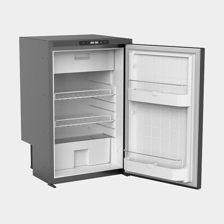 Kylskåp med kompressor 1852-Marine Cruise CR85, 12V / 24V, dörr, 83 liter (varav 8.7 liter frysfack), mörksilver frontpanel