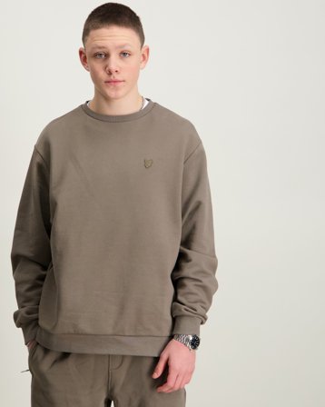 Lyle & Scott Heavy Weight Drop Shoulder Crew Grün Pullover Jungen - Kids Brand Store