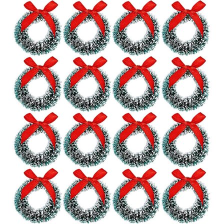 18 Pakke Mini Julekranser Kunstig Julekrans for Ch