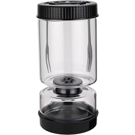 Glasburk för inlagd gurka med lock och 2 gafflar - Läcksäker fermenteringsbehållare för surkål, pickles, oliver, diskmaskinsäker