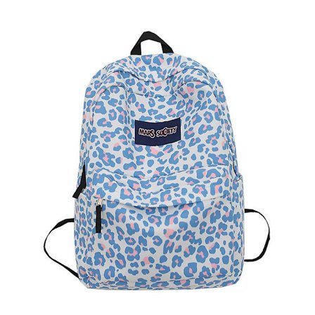 1 stk. Barneryggesekk, Skolesekk Rosa Leopard Stor Kapasitet Studenter Bokveske Ryggsekk Skolesekk for Gutter Jenter Voksne Tenåringer