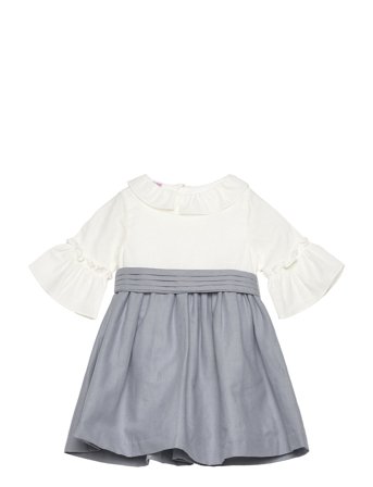 Mango Contrast Skirt Dress - White - 104