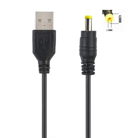 USB-port til 2,5 3,5 4,0 5,5 mm 5V DC Barrel Jack Power Cor - Perfet Black DC4.0 4.0*1.7mm