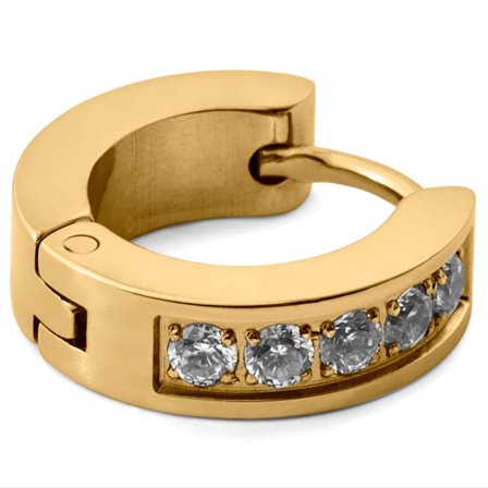 Brinco Argola Dourado Zirconia Floyd for Men