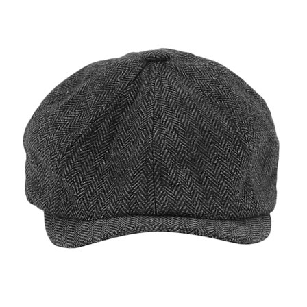Herrar basker vintage Herringbone Tweed peaky blinders hatt Newsboy basker hatt vår Flat Peaked basker hattar Mörkgrå
