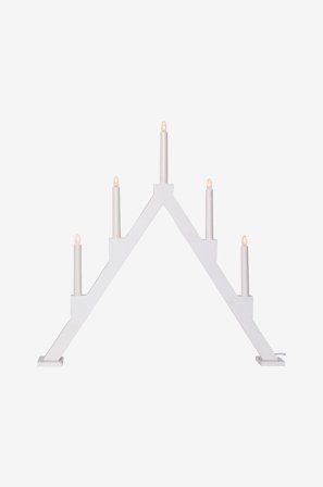 Star Trading - Ljusstake Torpa 5L - Vit - Adventsljusstakar - Från Homeroom