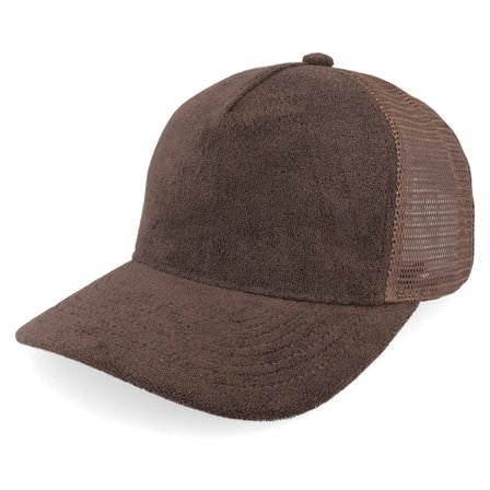 Equip - Brown - trucker - Cap - Terry Dark Brown A-frame Trucker - Hatstore
