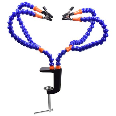 4 Flexibla arm bordsfäste, 4 klor aluminiumlegering blå svetsstativ Flexibelt svetsbord 4 arm bords svetsbord klämma