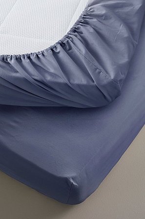 Jotex - Percale Mini Faconsyet Lagen - Økologisk Tordenblå - ZACK - Køb Lagener hos Jotex