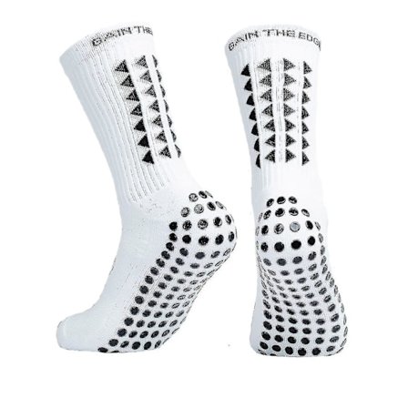 Edge Grip Sokker Fodboldsokker - Herre Fodboldsokker Anti-Slip Sokker Hvide Fodboldsokker Non-Slip Sokker Til Mænd (FMY)