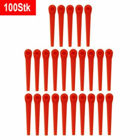 100x Plastblad Ersättningsblad För Gardena Grästrimmer Easycut Li-18/23r (100st) Bästa Present