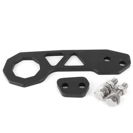 Bakre Dragkrok Svart Aluminiumlegering Universal Racing Bil Trailer Verktyg 250 X 88 mm