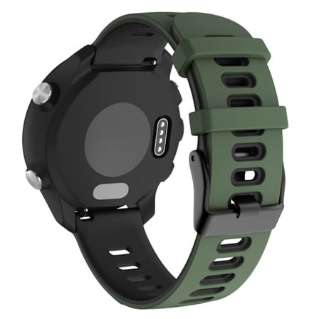 Tvåfärgat klockarmband i silikon Samsung Galaxy Watch 5 (44mm) / (40mm) / Pro - Militärgrön / Svart
