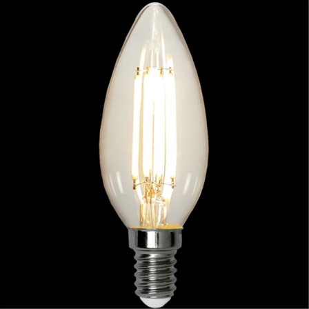 LED lampe E14 C35 klar 5,9W 3000K 806 lumen