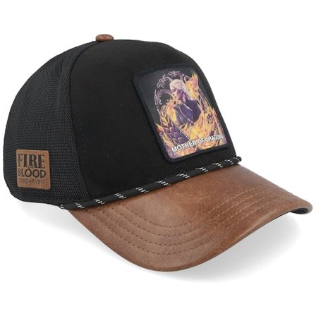 Capslab - Svart adjustable Caps - Game Of Thrones Mother Of Dragons Black/Brown A-Frame Trucker @ Hatstore