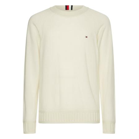Tommy Hilfiger, Round-neck Knitwear Beige, Heren, Maat:XL