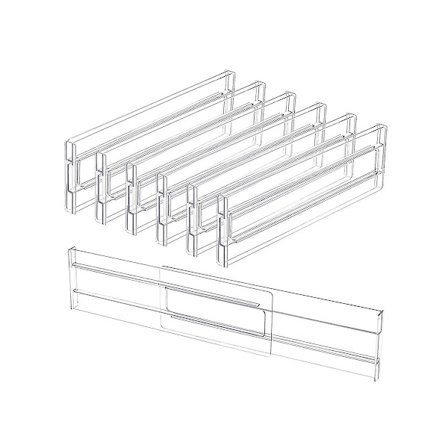 Justerbare Opbevarings Skuffer Divider Trækbart Plast Skuffe Partition Holder Husholdningsartikler