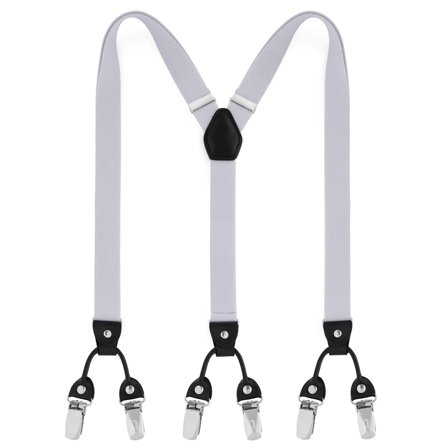 Wąskie jasnoszare szelki dla mężczyzn