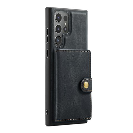 Läderplånbok med magnetiskt hållare för Galaxy S24 Ultra