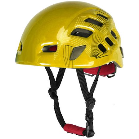 Justerbar Gul Udendørs Sports Sikkerhedshjelm til Klatring