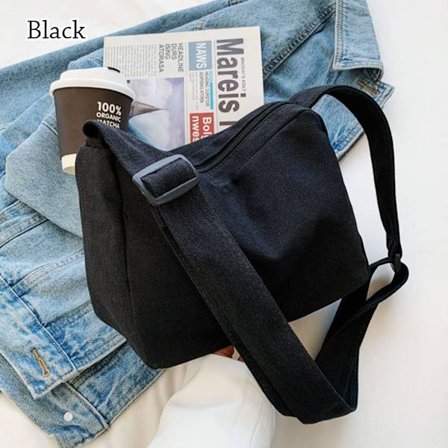 Axelväska Messenger Bag SVART