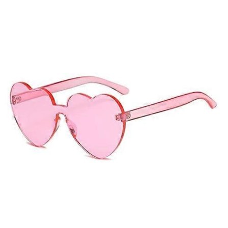 Hjerteformede Kantløse UV400 Solbriller til Kvinder (Pink)