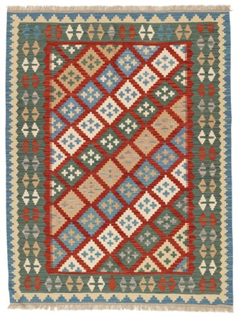 Tapis D'orient Kilim Ghashghaï 151X198 Orange/Rouge Foncé ( Perse/Iran)