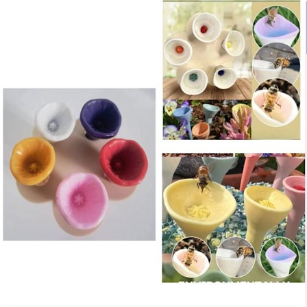 Bi-vattenfontän i hartsblomma (set om 2)