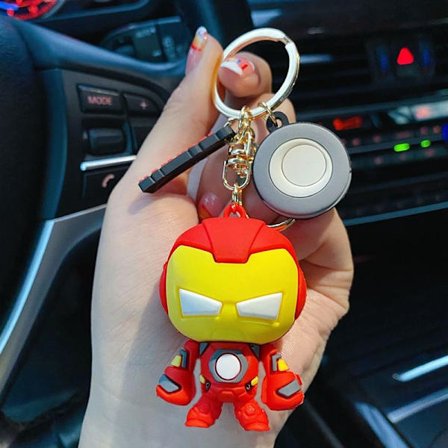 Spider Man nyckelring dubbelsidig andra generationen - Iron Man