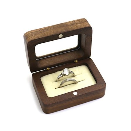 Smyckeskrin i trä Smyckeskrin Förvaringslåda Örhängen Ring Förvaring Black