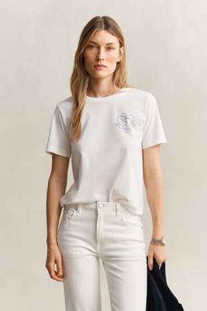 GANT Damen Graphic T-Shirt (XL) Weiß