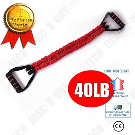 TD Fitness Accessories-Bodybuilding,set Latex Resistance Bands Crossfit Workout Yoga Exercise-Type Red 40LB A