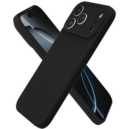 iPhone 17 Pro Matt Svart Silikon Skal