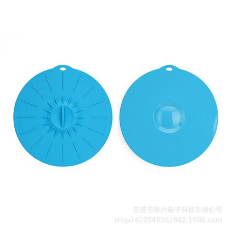 Silikonlock med sugpropp Silikonmatlock Silikonkopplock Återanvändbara dammskydd för skålar Tallrikar Grytor Ugnsformar(Blå)