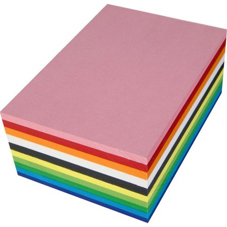 Kartong A4 mix 180g 25 arkx10 färger - Lyreco - Skola och förskola - Hobbypapper - Kartong
