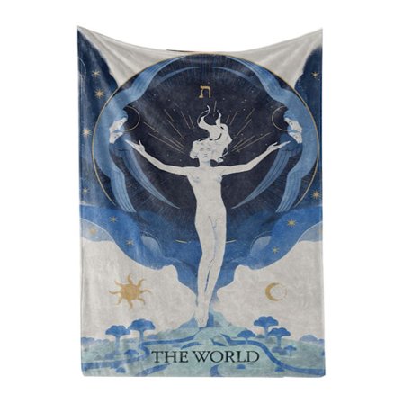 Morsom tarotkort ultramyk sofa sofa kaster tepper seng sovende tepper tarotkort festlig dekorasjon tepper 59,1 x 78,7 tommer