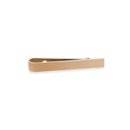 Polished Rose Gold-Tone 4 cm Tie Bar for Men - Tie clips for skinny ties