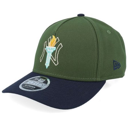 New Era - MLB Grön adjustable Keps - New York Yankees City Feature M-Crown Green/Navy A-frame Adjustable @ Hatstore