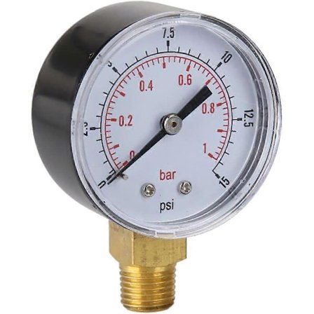 Vanntrykksmåler Bassengtrykksmåler Manometer Trykkmåling er 0~15psi eller 0~1bar (LGL)