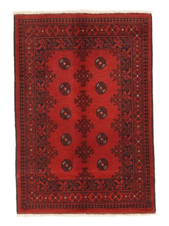 100X147 Koberec Afghán Fine Orientální Tmavě Červená/Černá (Vlna, Afghánistán) Carpetvista
