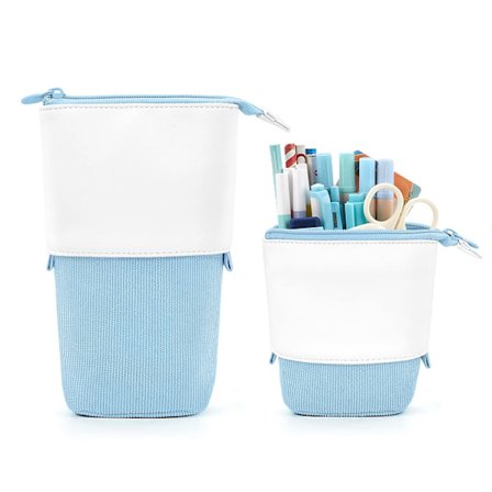 Søt stående pennal for barn, Pop Up pennal sminkepung, julegave barn kordfløyel pennholder arrangør kosmetikk