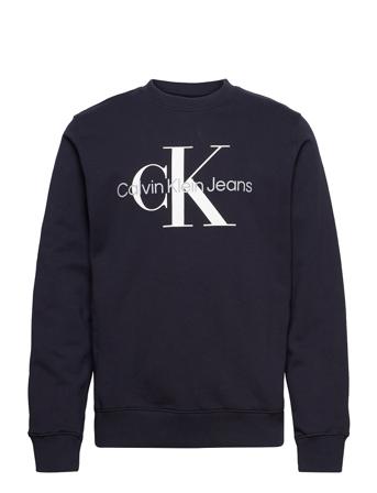 Core Monologo Crewneck Sweat-shirt Genser Svart Calvin Klein Jeans