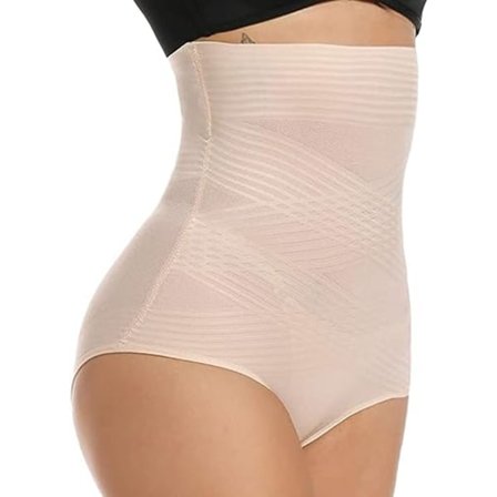 Damunderkläder med hög midja, osynliga trosor, bantande slida, platt mage, formande underkläder, bantande body shaper, svart beige med bygel