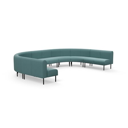 Sofa VARIETY, U-Form, Stoff Pod CS, türkis