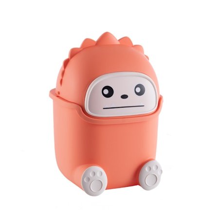 Mini Køkken Skrivebords Skraldespand, Orange, Sød Lille Bordskraldespand, ZQKLA