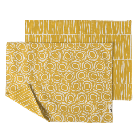 Gyllstad Bordstablett Fiskar, 2-pack Serveringstillbehör Gul