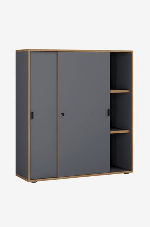 VCM - Skydeskab med 3 rum Salia B100 - Flerfarvet - Hylder & opbevaring - Fra Homeroom