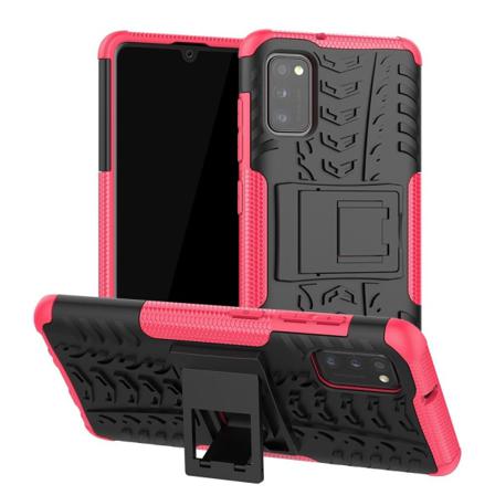 Samsung Galaxy A41 - Ultimata Stöttåliga Skalet Med Stöd - Rosa Pink Rosa