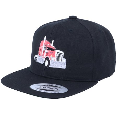 Kiddo Cap - Semi Truck Black Snapback Snapback Black Cap - @ Hatstore